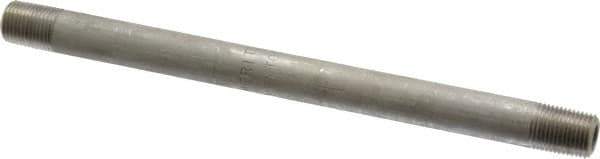 Merit Brass - Schedule 40, 1/8" Pipe x 5-1/2" Long, Grade 316/316L Stainless Steel Pipe Nipple - Welded & Threaded - Best Tool & Supply