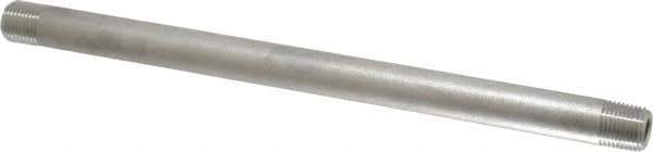 Merit Brass - Schedule 40, 1/8" Pipe x 6" Long, Grade 316/316L Stainless Steel Pipe Nipple - Welded & Threaded - Best Tool & Supply