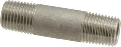 Merit Brass - Schedule 40, 1/4" Pipe x 2" Long, Grade 316/316L Stainless Steel Pipe Nipple - Welded & Threaded - Best Tool & Supply