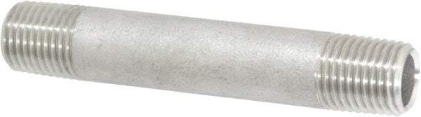 Merit Brass - Schedule 40, 1/4" Pipe x 3" Long, Grade 316/316L Stainless Steel Pipe Nipple - Welded & Threaded - Best Tool & Supply