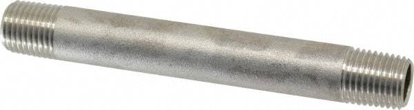 Merit Brass - Schedule 40, 1/4" Pipe x 4" Long, Grade 316/316L Stainless Steel Pipe Nipple - Welded & Threaded - Best Tool & Supply