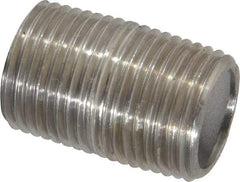 Merit Brass - Schedule 40, 3/8" Pipe x 1" Long, Grade 316/316L Stainless Steel Pipe Nipple - Welded & Threaded - Best Tool & Supply