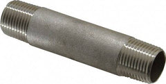 Merit Brass - Schedule 40, 3/8" Pipe x 3" Long, Grade 316/316L Stainless Steel Pipe Nipple - Welded & Threaded - Best Tool & Supply