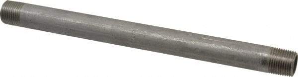 Merit Brass - Schedule 40, 1/2" Pipe x 10" Long, Grade 316/316L Stainless Steel Pipe Nipple - Welded & Threaded - Best Tool & Supply