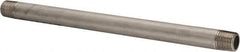 Merit Brass - Schedule 40, 1/2" Pipe x 12" Long, Grade 316/316L Stainless Steel Pipe Nipple - Welded & Threaded - Best Tool & Supply