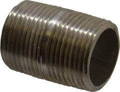 Merit Brass - Schedule 40, 3/4" Pipe x 1-3/8" Long, Grade 316/316L Stainless Steel Pipe Nipple - Welded & Threaded - Best Tool & Supply