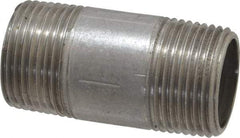 Merit Brass - Schedule 40, 3/4" Pipe x 2" Long, Grade 316/316L Stainless Steel Pipe Nipple - Welded & Threaded - Best Tool & Supply