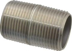 Merit Brass - Schedule 40, 1" Pipe x 2" Long, Grade 316/316L Stainless Steel Pipe Nipple - Welded & Threaded - Best Tool & Supply