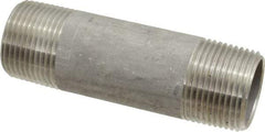 Merit Brass - Schedule 40, 1" Pipe x 4" Long, Grade 316/316L Stainless Steel Pipe Nipple - Welded & Threaded - Best Tool & Supply