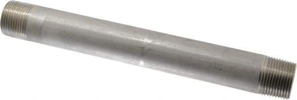 Merit Brass - Schedule 40, 1" Pipe x 10" Long, Grade 316/316L Stainless Steel Pipe Nipple - Welded & Threaded - Best Tool & Supply