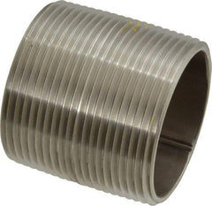 Merit Brass - Schedule 40, 1-1/2" Pipe x 1-3/4" Long, Grade 316/316L Stainless Steel Pipe Nipple - Welded & Threaded - Best Tool & Supply