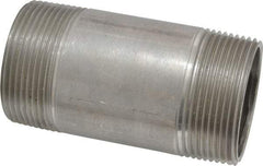 Merit Brass - Schedule 40, 1-1/2" Pipe x 3-1/2" Long, Grade 316/316L Stainless Steel Pipe Nipple - Welded & Threaded - Best Tool & Supply