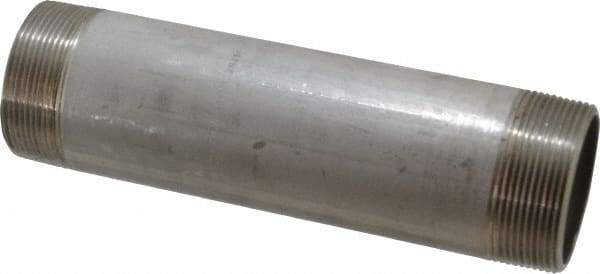 Merit Brass - Schedule 40, 2" Pipe x 8" Long, Grade 316/316L Stainless Steel Pipe Nipple - Welded & Threaded - Best Tool & Supply