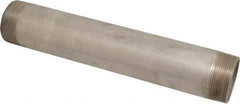 Merit Brass - Schedule 40, 2" Pipe x 12" Long, Grade 316/316L Stainless Steel Pipe Nipple - Welded & Threaded - Best Tool & Supply