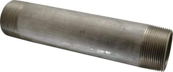 Merit Brass - Schedule 40, 2-1/2" Pipe x 12" Long, Grade 316/316L Stainless Steel Pipe Nipple - Welded & Threaded - Best Tool & Supply