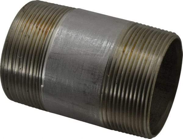 Merit Brass - Schedule 40, 3" Pipe x 5" Long, Grade 316/316L Stainless Steel Pipe Nipple - Welded & Threaded - Best Tool & Supply