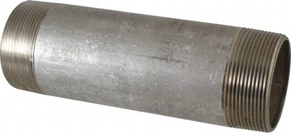 Merit Brass - Schedule 40, 3" Pipe x 10" Long, Grade 316/316L Stainless Steel Pipe Nipple - Welded & Threaded - Best Tool & Supply