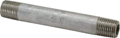 Merit Brass - Schedule 80, 1/4" Pipe x 3-1/2" Long, Grade 316/316L Stainless Steel Pipe Nipple - Seamless & Threaded - Best Tool & Supply