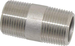 Merit Brass - Schedule 80, 3/4" Pipe x 2" Long, Grade 316/316L Stainless Steel Pipe Nipple - Seamless & Threaded - Best Tool & Supply