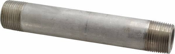 Merit Brass - Schedule 80, 3/4" Pipe x 6" Long, Grade 316/316L Stainless Steel Pipe Nipple - Seamless & Threaded - Best Tool & Supply