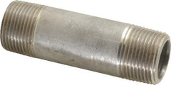 Merit Brass - Schedule 80, 1" Pipe x 4" Long, Grade 316/316L Stainless Steel Pipe Nipple - Seamless & Threaded - Best Tool & Supply