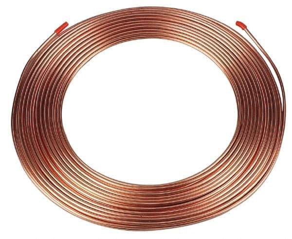 Mueller Industries - 50' Long, 5/8" OD x 0.555" ID, Copper Seamless Tube - 0.035" Wall Thickness - Best Tool & Supply