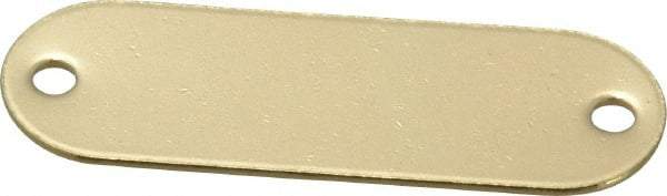 C.H. Hanson - 1-29/32 Inch Wide, Style 1, Brass Blank Metal Plate - 5/8 Inch High, 50 Pieces - Best Tool & Supply