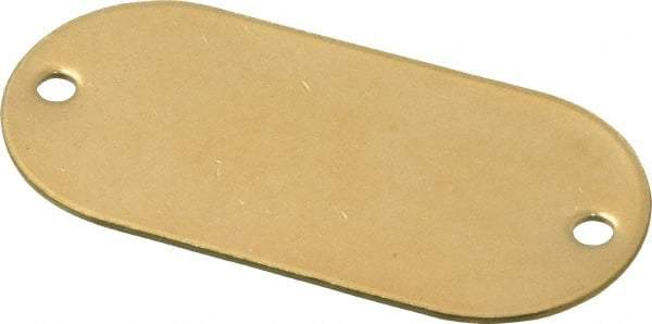 C.H. Hanson - 2-1/8 Inch Wide, Style 1, Brass Blank Metal Plate - 1 Inch High, 25 Pieces - Best Tool & Supply