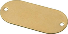 C.H. Hanson - 2-1/8 Inch Wide, Style 1, Brass Blank Metal Plate - 1 Inch High, 25 Pieces - Best Tool & Supply