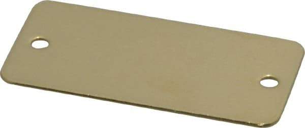 C.H. Hanson - 2 Inch Wide, Style 2, Brass Blank Metal Plate - 1 Inch High, 25 Pieces - Best Tool & Supply