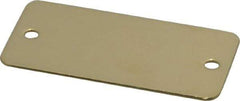 C.H. Hanson - 2 Inch Wide, Style 2, Brass Blank Metal Plate - 1 Inch High, 25 Pieces - Best Tool & Supply