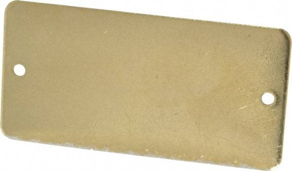 C.H. Hanson - 3 Inch Wide, Style 2, Brass Blank Metal Plate - 1-1/2 Inch High, 10 Pieces - Best Tool & Supply