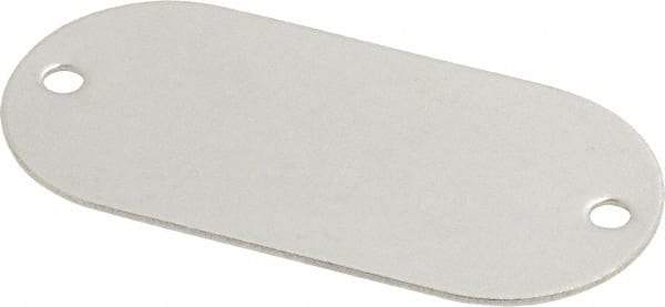 C.H. Hanson - 2-1/8 Inch Wide, Style 1, Stainless Steel Blank Metal Plate - 1 Inch High, 10 Pieces - Best Tool & Supply