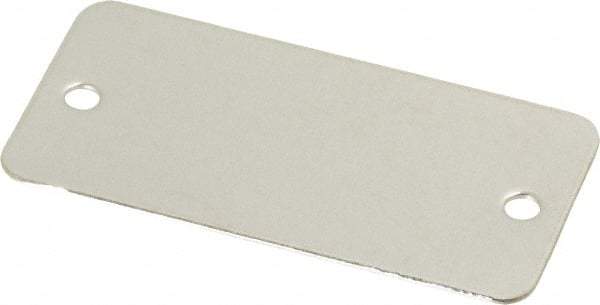 C.H. Hanson - 2 Inch Wide, Style 2, Stainless Steel Blank Metal Plate - 1 Inch High, 10 Pieces - Best Tool & Supply