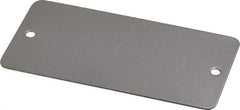 C.H. Hanson - 3 Inch Wide, Style 2, Stainless Steel Blank Metal Plate - 1-1/2 Inch High, 10 Pieces - Best Tool & Supply