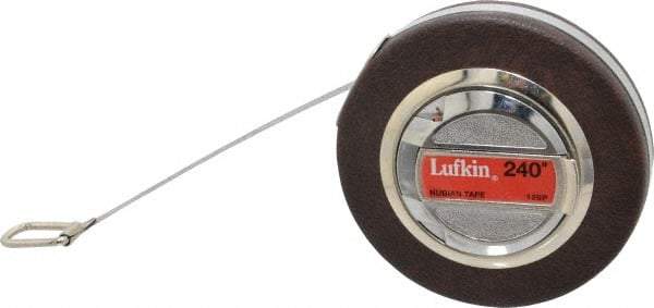 Lufkin - 1/64 Inch Graduation, 240 Inch Measurement, Steel Diameter Tape Measure - 3/8 Inch Wide, 0.008 Inch Thick - Best Tool & Supply