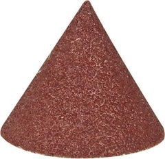 Superior Abrasives - 3/4" Diam 80 Grit 60° Included Angle Cone Center Lap - Aluminum Oxide, Medium Grade, Lock Nut Mount - Best Tool & Supply