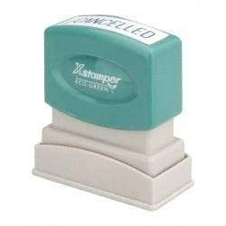 Value Collection - Cancelled, Blue Pre-Inked Stamp - 1/2 Inch Wide x 1-5/8 Inch Long - Best Tool & Supply