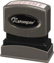 Value Collection - Credit, Red Pre-Inked Stamp - 1/2 Inch Wide x 1-5/8 Inch Long - Best Tool & Supply