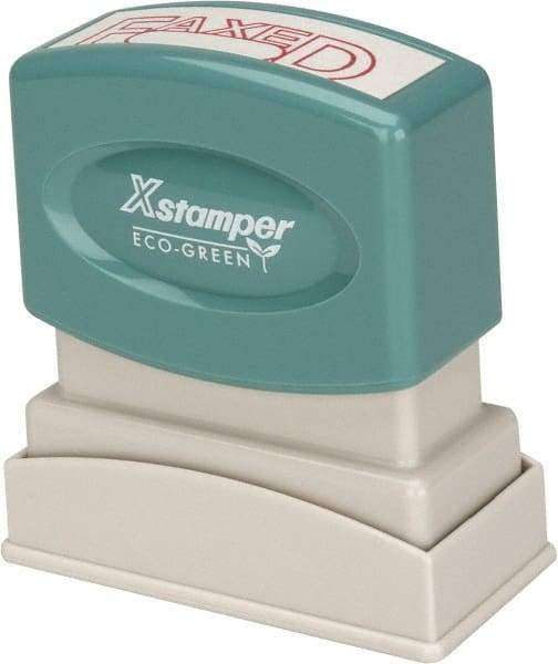 Value Collection - Faxed, Red Pre-Inked Stamp - 1/2 Inch Wide x 1-5/8 Inch Long - Best Tool & Supply