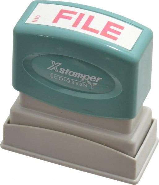 Value Collection - File, Red Pre-Inked Stamp - 1/2 Inch Wide x 1-5/8 Inch Long - Best Tool & Supply