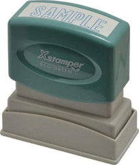 Value Collection - Sample, Blue Pre-Inked Stamp - 1/2 Inch Wide x 1-5/8 Inch Long - Best Tool & Supply