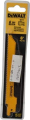 DeWALT - 6" Long x 3/4" Thick, Bi-Metal Reciprocating Saw Blade - Scroll Profile, 6 TPI, Toothed Edge, Universal Shank - Best Tool & Supply