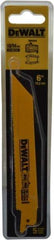 DeWALT - 6" Long x 1" Thick, Bi-Metal Reciprocating Saw Blade - Straight Profile, 10 to 14 TPI, Toothed Edge, Universal Shank - Best Tool & Supply