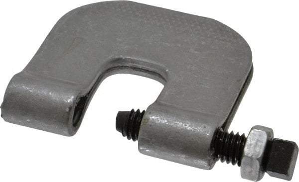 Made in USA - 3/4" Max Flange Thickness, 3/8" Rod C-Clamp with Locknut - 230 Lb Capacity, Carbon Steel - Best Tool & Supply