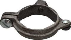 Value Collection - 1-1/4" Pipe, 3/8" Rod, Extension Split Pipe Clamp - 180 Lb Capacity, Malleable Iron - Best Tool & Supply