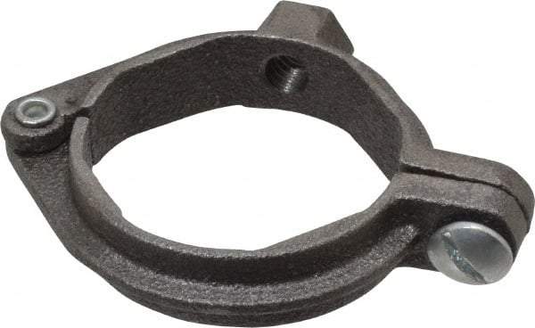 Value Collection - 1-1/2" Pipe, 3/8" Rod, Extension Split Pipe Clamp - 180 Lb Capacity, Malleable Iron - Best Tool & Supply