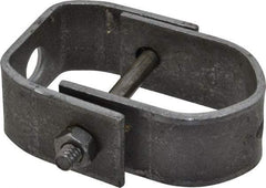 Made in USA - 1" Pipe, 3/8" Rod, Carbon Steel Adjustable Clevis Hanger - Black Coated, 610 Lb Capacity - Best Tool & Supply