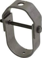 Made in USA - 1-1/2" Pipe, 3/8" Rod, Carbon Steel Adjustable Clevis Hanger - Black Coated, 610 Lb Capacity - Best Tool & Supply