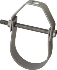 Made in USA - 2-1/2" Pipe, 1/2" Rod, Carbon Steel Adjustable Clevis Hanger - Black Coated, 1,130 Lb Capacity - Best Tool & Supply